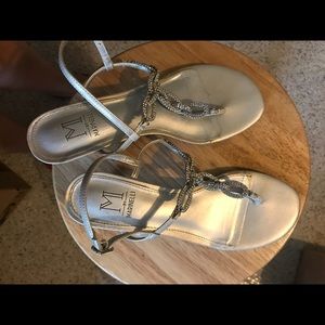Sandals - Silver & rhinestone link size 7.5